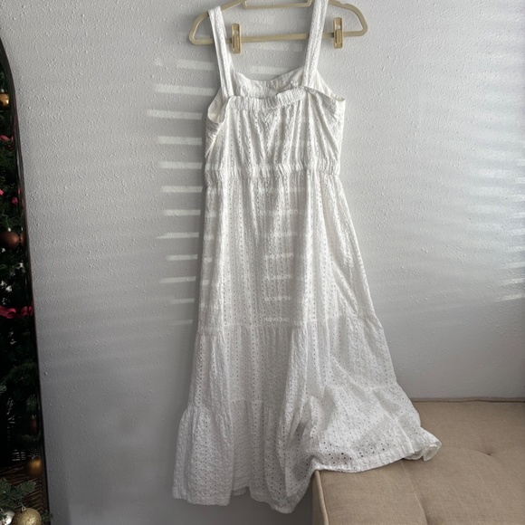 GAP Apron Eyelet Maxi Dress in Optic White - Size 12 - Picture 6 of 9